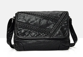 

2017 fashion women's small handbag soft leather casual shoulder messenger small bag female handbag black wugeh89