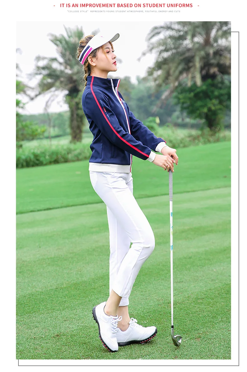 PGM на осень-зиму одежда для гольфа Для женщин Штаны высокоэластичный облешающий дышащие брюки карандаш 3/4 для гольфа, тенниса, однотонные спортивные штаны