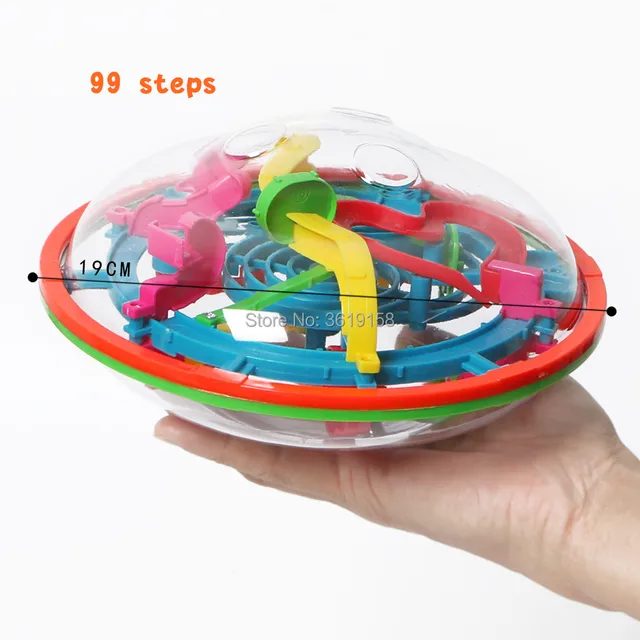 3D Magical Intellect Maze Ball 99/100/158/299steps,IQ Balance Perplexus Magnetic Ball Marble Puzzle Game for Kid and Adult Toys 3