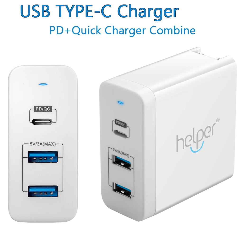 USB C Charger Adapter Power Delivery QC 3.0 Type C PD 3 Port Fast Charger for DELL HP ACER Razer