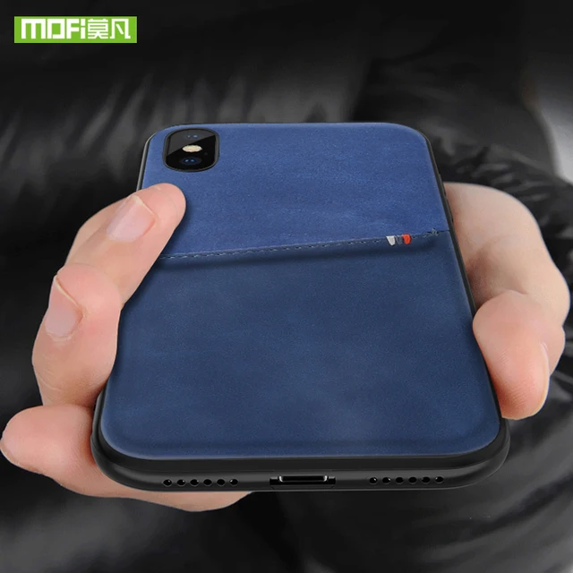 Best Price MOFi For iPhone 7 8 X Case For iPhone 7 8 Plus Bag Card Case For iPhone X 10 Case Cover PU Leather Luxury Wallet Card Back Cover
