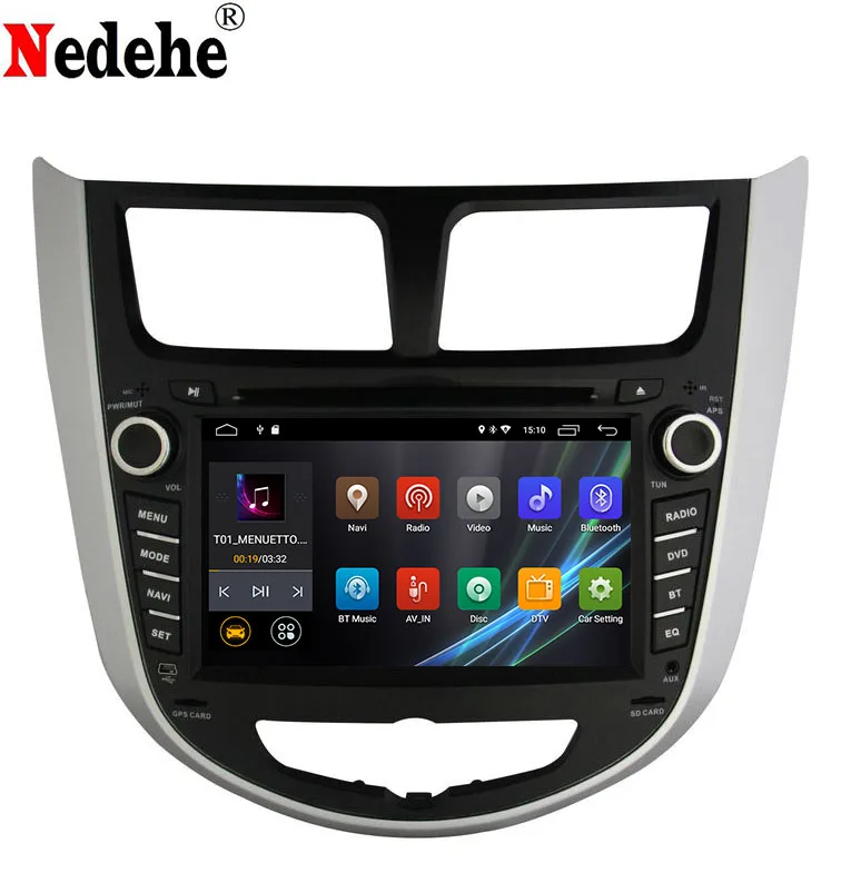 

Nedehe 8 core 2G RAM Android 8.1 Car dvd player for Hyundai Solaris Verna car Radio stereo GPS Navigation Bluetooth Wifi 3G