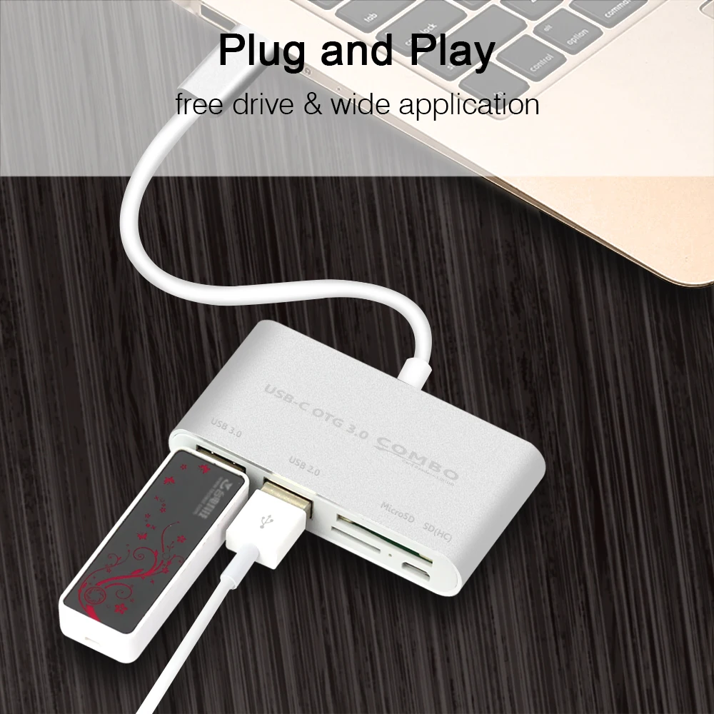 2 в 1 USB 3,0 концентратор Micro USB OTG концентратор Мульти USB разветвитель SD/Micro SD кардридер зарядное устройство Порт для Macbook ПК планшет телефон Android