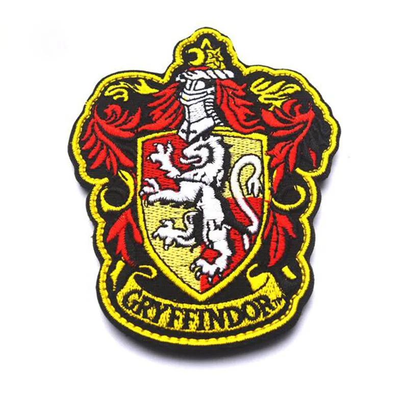 Шт. 1 шт. школьные характеристики Гриффиндор Гарри Поттер 3D тканая нашивка вставить вышитые значки
