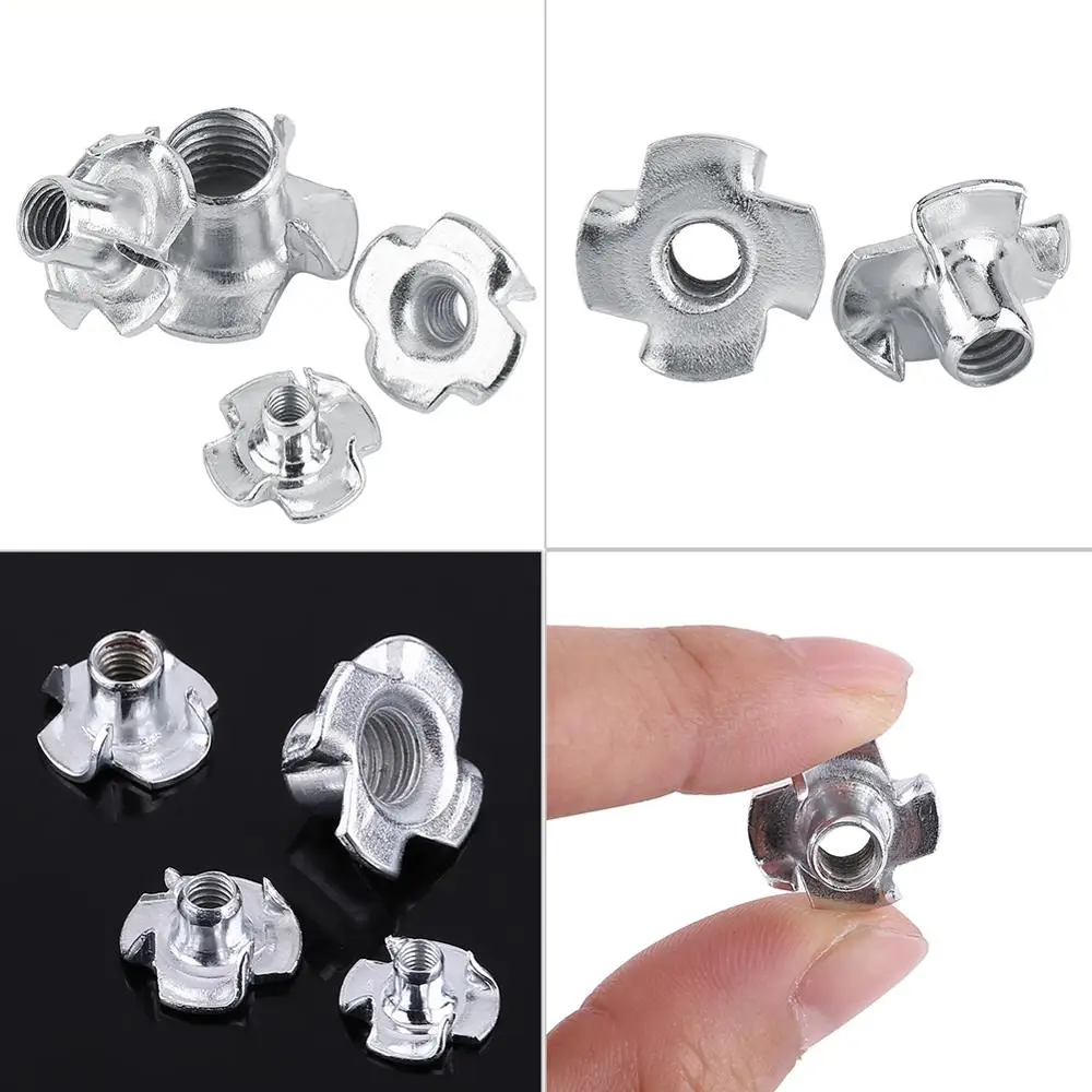 50 шт. M3/M4/M5/M6 / 30 M8 оцинкованная углеродистая сталь с четырьмя зубцами T образная