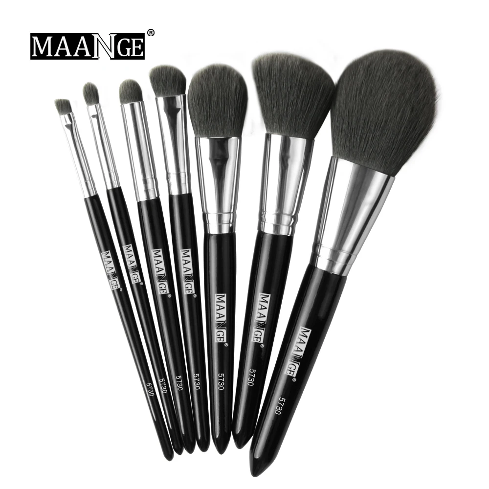 

MAANGE 7 Pcs Makeup Brushes Set High Quality Brush Makeup Synthetic Hair Powder Foundation Eyeshadow Lip Make Up Brushes