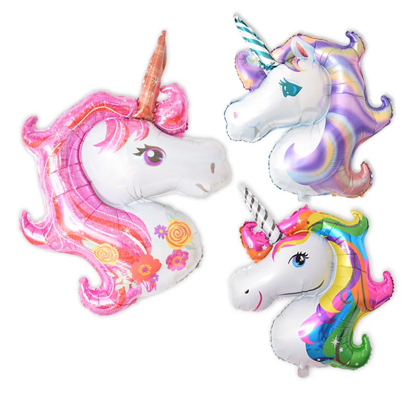 

1PC 87*117cm Cute Unicorn Balloons Aluminium Foil Balloons Kawaii Balloons For Kids Birthday Wedding Party Decorative Supplies