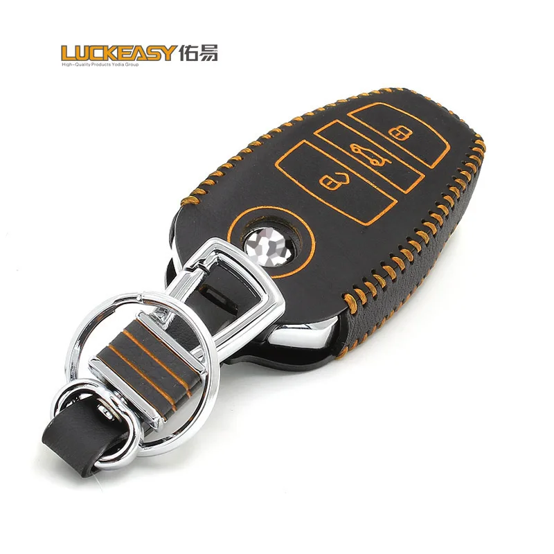 Luckeasy чехол для ключей vw touareg 2011 2014 2016 2017 автомобиля кожаный держатель