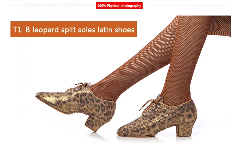 Качественная шелковая блестящая атласная обувь для латинских танцев с леопардовым принтом; женская обувь с раздельной подошвой на каблуке 5 см; женская танцевальная обувь для танго, сальсы