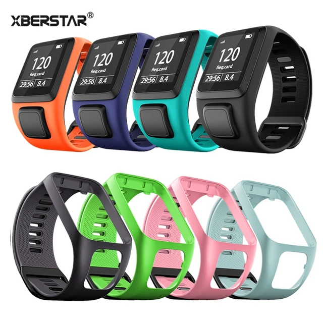 Replacement Watch Strap For Tomtom Watch Silicone Band For Runner  3/Adventurer/Golfer 2/Runner 2 Cardio/Spark 3 Music Bracelet - AliExpress