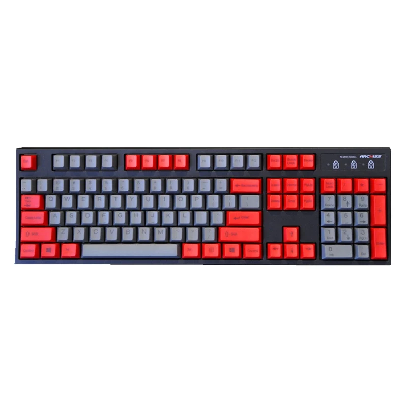 105 keys Red Grey Keycaps Cherry OEM Profile Keycaps PBT for Gaming Mechanical Keyboard 3000 3494