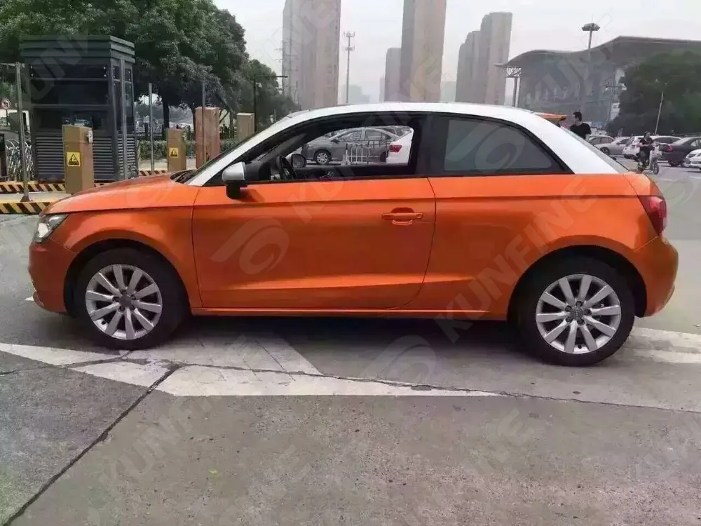 Aurora Orange Car Vinyl film 2