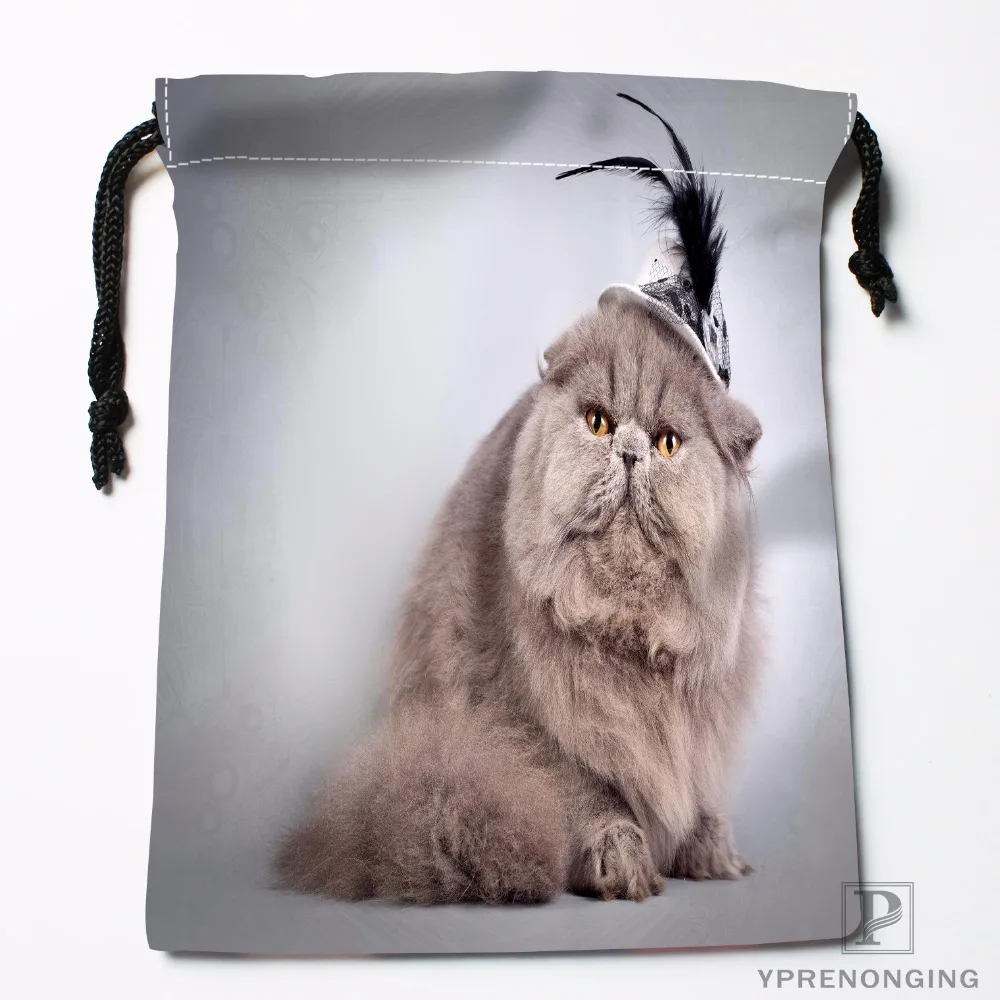 Пользовательские кошки котенок дождь животные Drawstring Сумки Путешествия хранения мини мешок плавать Пешие прогулки игрушка мешок размер 18x22 см#0412-04-233