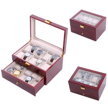 

20 Grids Handmade Wood Watch Box Wood Clock Box Watch Case Time Box for Watch Holding