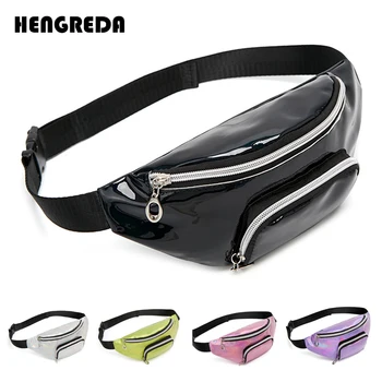 

Women`s Belt Bag 2019 Holographic Waist Bag Hengreda Laser Fanny Pack Bum Hip Chest Pack Men Beach Pocket for Phone Keys