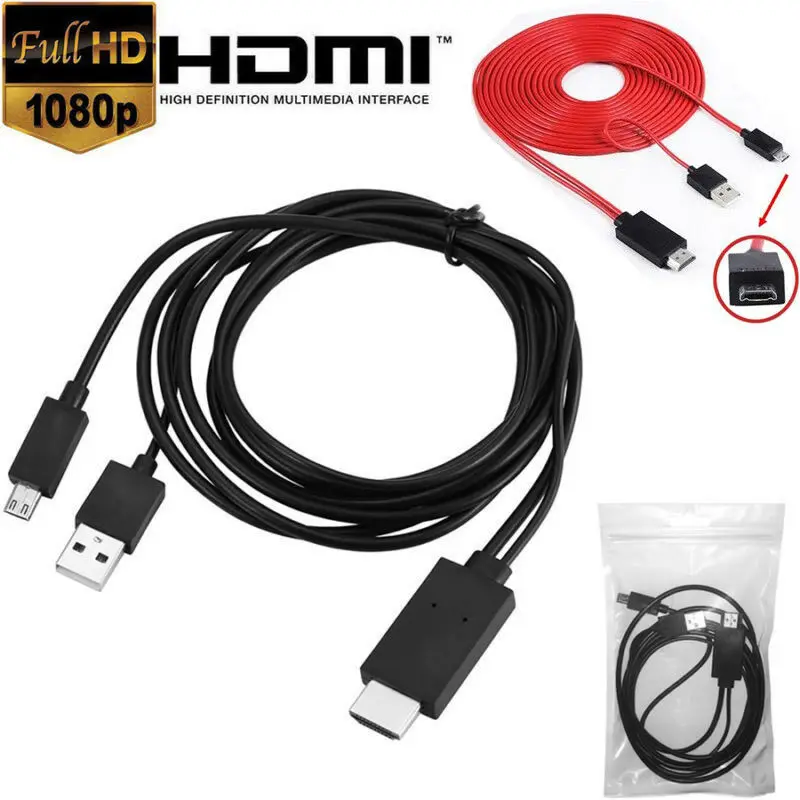 MHL Micro USB к HDMI кабелю адаптер 1080P HD Smart TV для Samsung Galaxy S5 Android кабель передачи данных 11