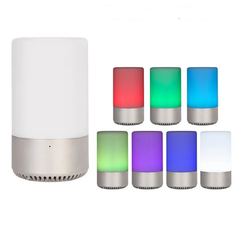 

DASENLON Bluetooth Speaker, Touch Control Colorful RGB Bluetooth Smart LED Music Light Speaker Without Mobile APP