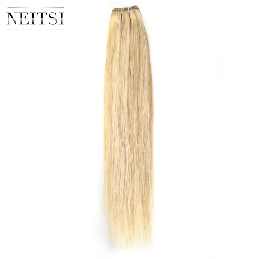 Neitsi Straight Machine Made Remy Human Hair Extensions 20 24