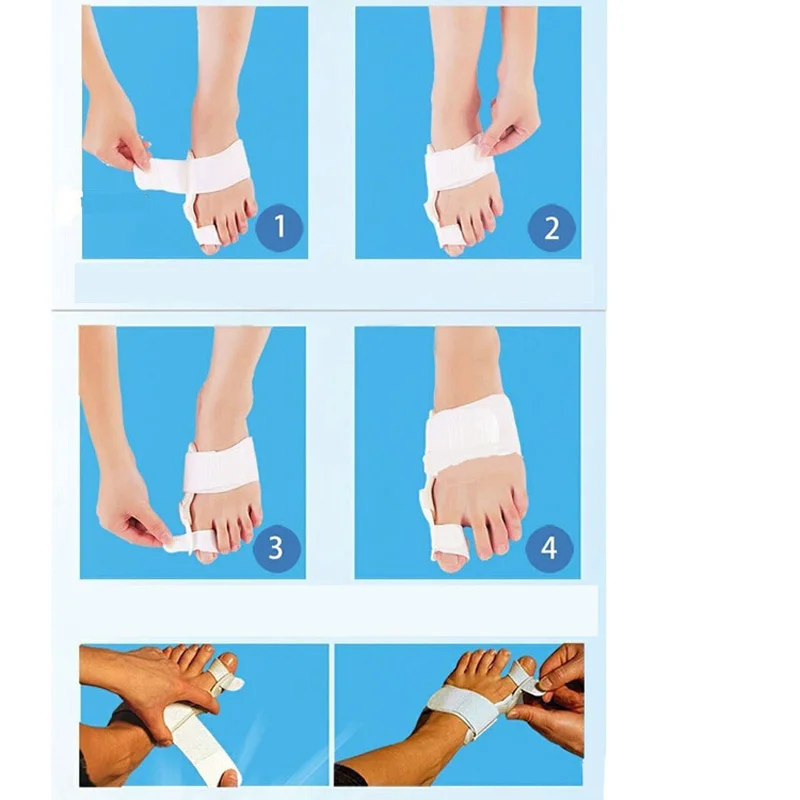 1Pair Foot Care Hallux Valgus Corrector Orthopedic Valgus Pro Braces Bone Thumb Straightener Big Bone Valgus Toes Separator
