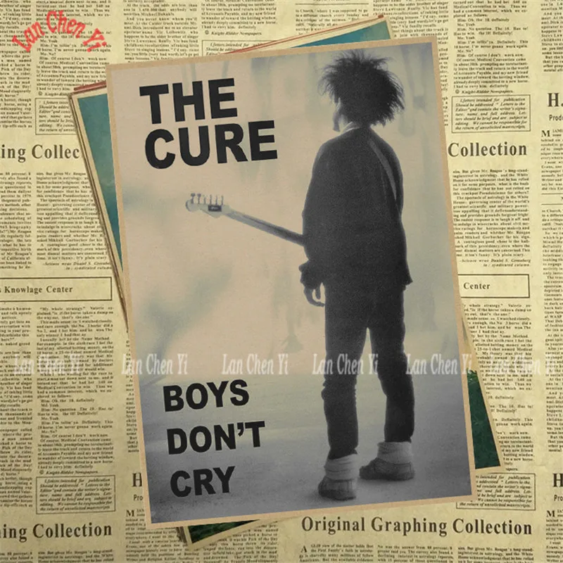 The Cure Rock Band музыка крафт-бумага плакат гостиная столовая настенные декоративные картины - Цвет: Белый