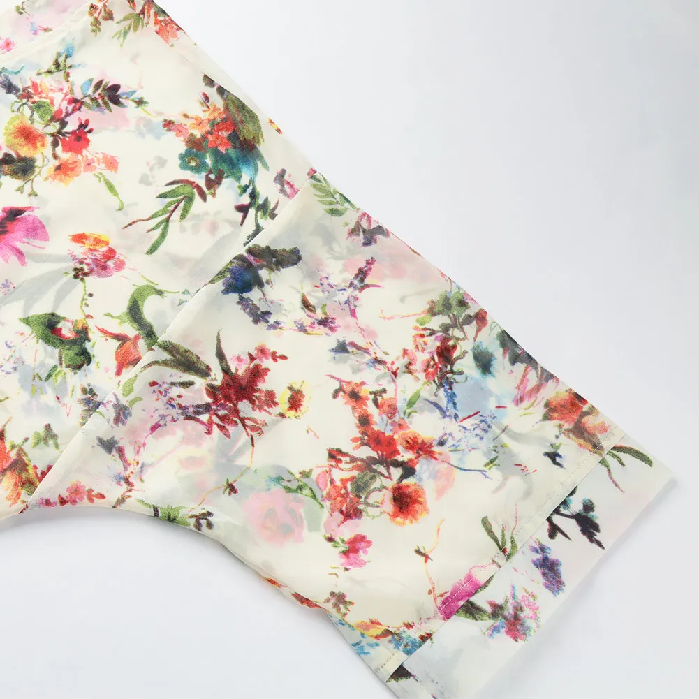 2019 Women Boho Chiffon Kimono Cardigan Floral Printed 3/4 Sleeve Long Blouse Top Casual Loose Beach Wear Plus Size 5XL Black