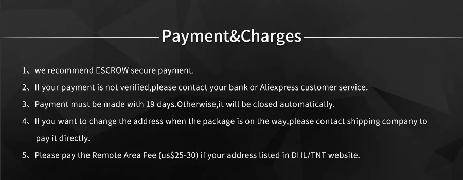 1 payment and charges