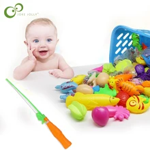 1 шт. Удочка+ 15 шт. 3D Рыба Магнитная рыболовная игрушка игра для детей Детские Игрушки для ванны уличная рыба и удочка игрушки WYQ