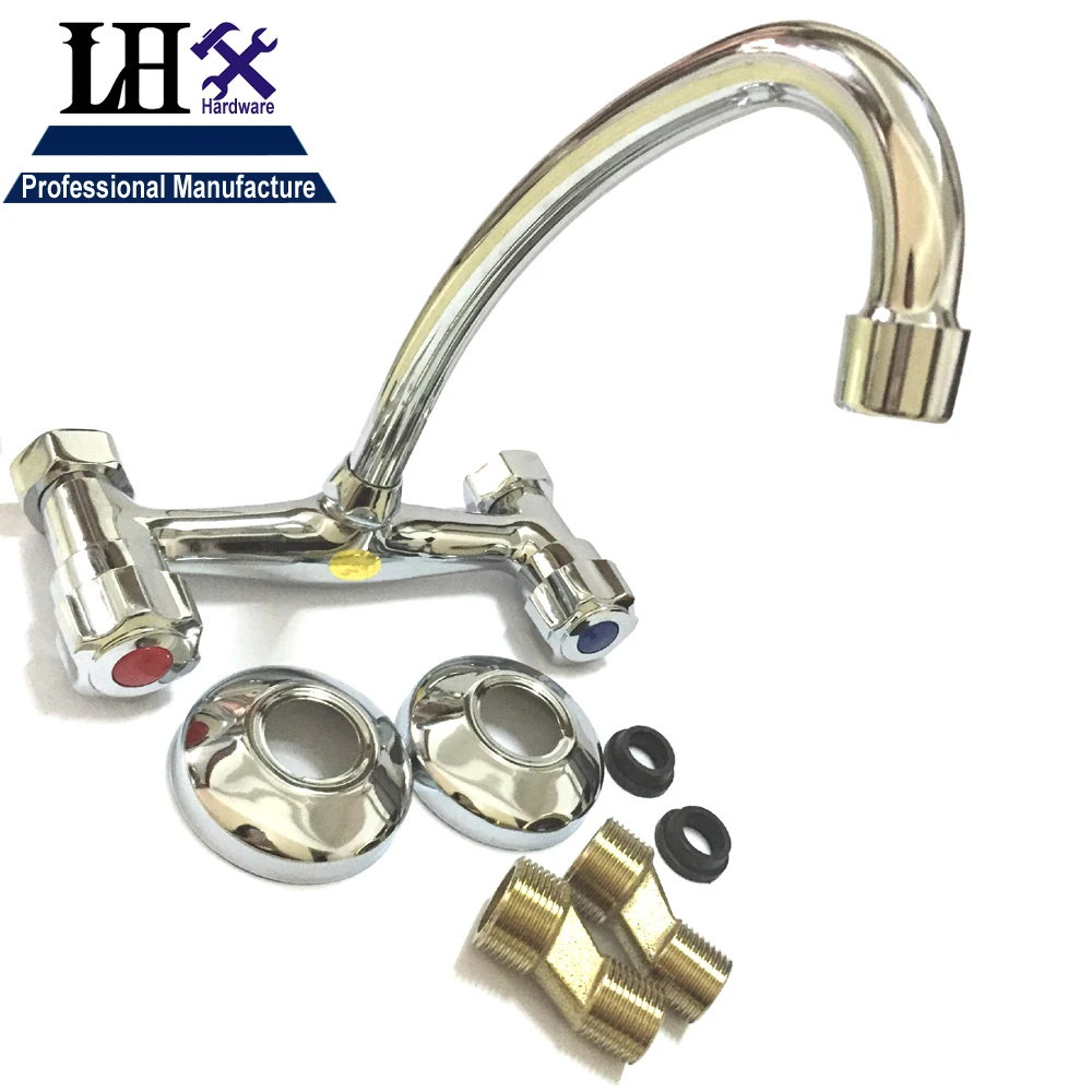 LHX BXY109 Kitchen Faucet Handles Copper Sink Dual Handle Bathroom Wall Mixer Water Tap With Clear
