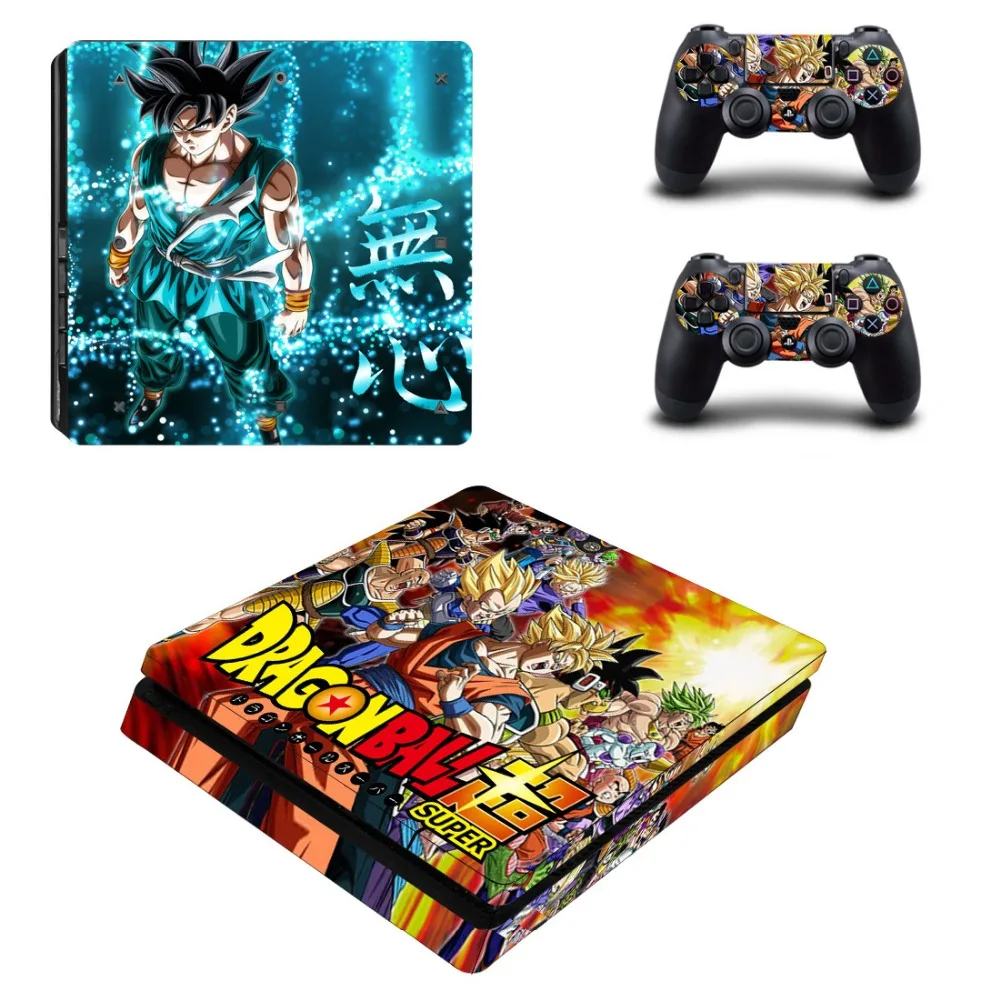 Супер-наклейка Dragon Ball для Playstation 4 PS4 тонкий Пользовательский Дизайн Наклейка для консоли контроллер Крышка PS4 тонкие виниловые наклейки