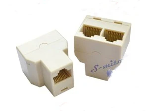 

Retail+wholesale Brand NEW RJ45 Network Lan Splitter Extender Connector Plug