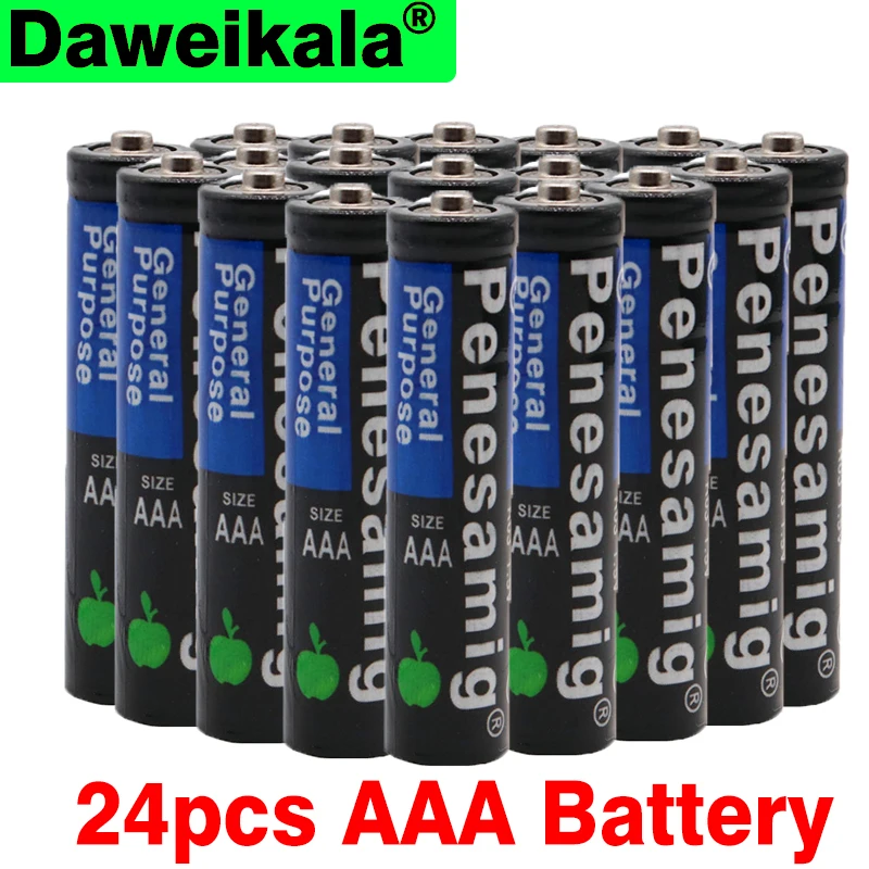 24PCS 1.5V Battery AAA Carbon Dry Batteries Safe Strong Explosion proof 1.5 Volt AAA Battery UM4