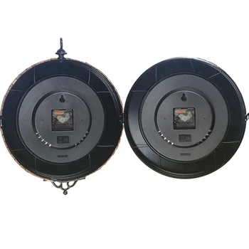 

Large Wall Clock Saat Double-sided Clock Duvar Saati relogio de parede decorativo Reloj Wall Clocks coconut shell Living room