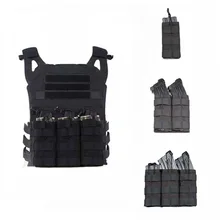 Армия Охота Молл аксессуары для жилетов Тактический тройной мешок для патронов 1000D нейлон Пейнтбол страйкбол один/двойной подсумок для магазинов