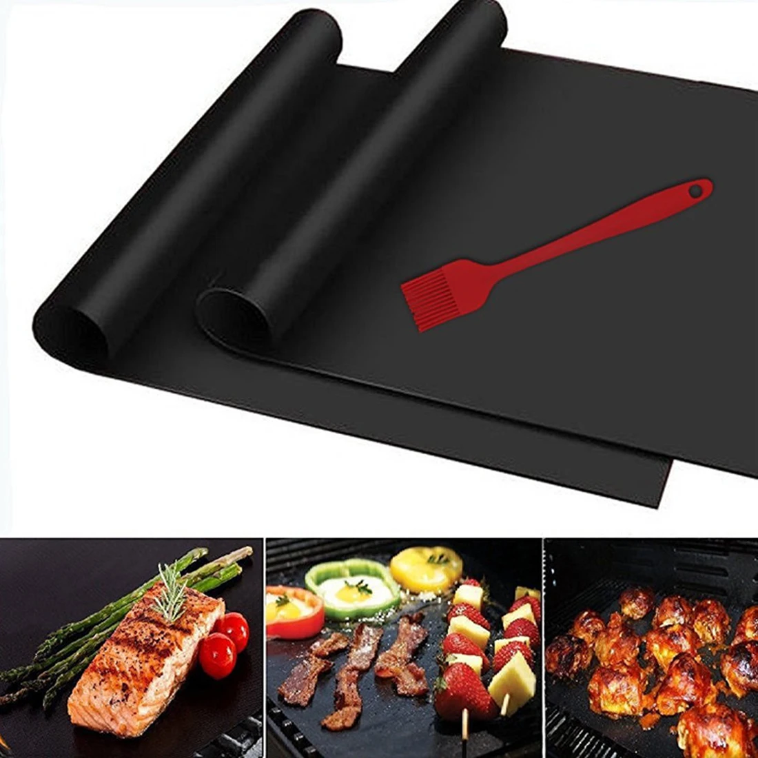 2/4/5 шт. термостойкий Коврик для гриля и барбекю|bbq mat|non-stick matreusable baking mat |