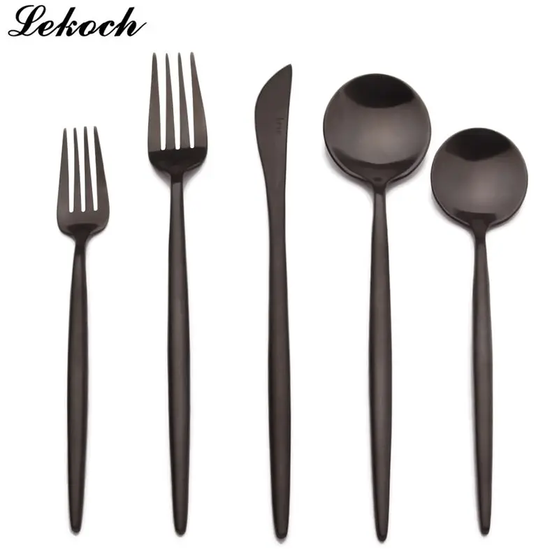 

MORGIANA 4PCS Tableware Cutlery Dining Utensils Fork Spoon Knife Portable Camping Tourist Stainless Steel Dinner Dinnerware Set