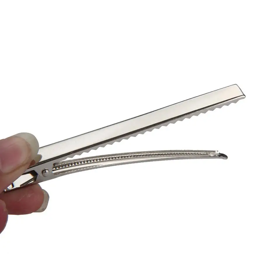 

50Pcs Silver Metal Plane Single Prong Alligator Hair Clips Barrette For Bows DIY Accessories Clamps 5M1218
