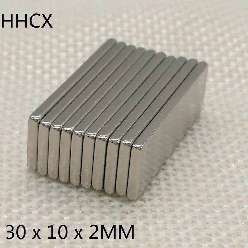 

20pcs/lot Magnet 30*10*2 mm N35 Strong Square NdFeB Rare Earth magnet 30x10x2 mm Neodymium Magnets 30mm x 10mm x 2mm