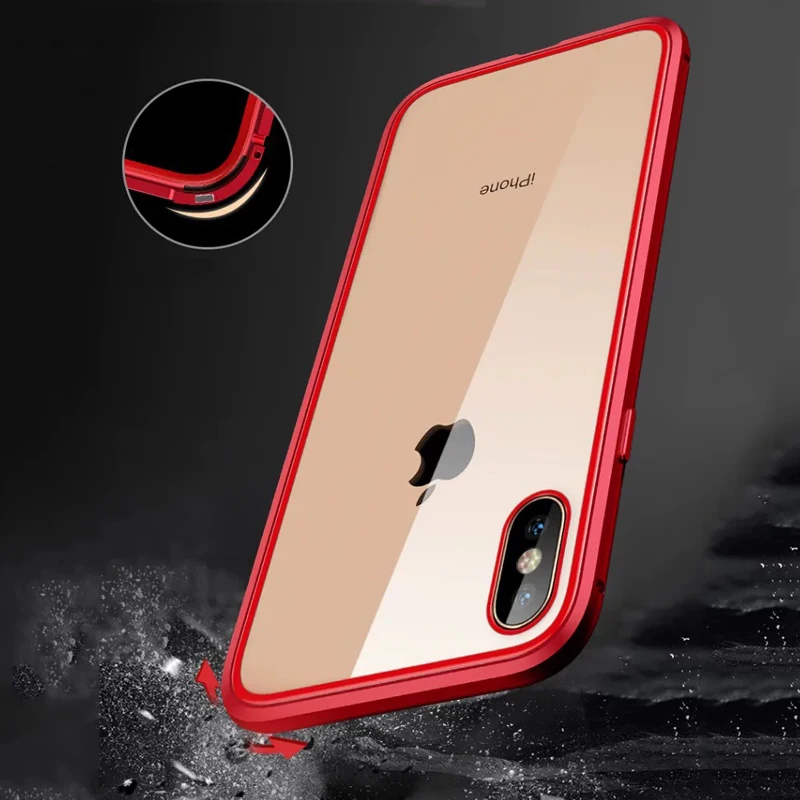Новейший Магнитный Флип металлический чехол для телефона для Apple iphone 6 6s двойная сторона 9 H стекло Coque 360 Полный Чехол для iphone 6 iphone 6s в виде ракушки