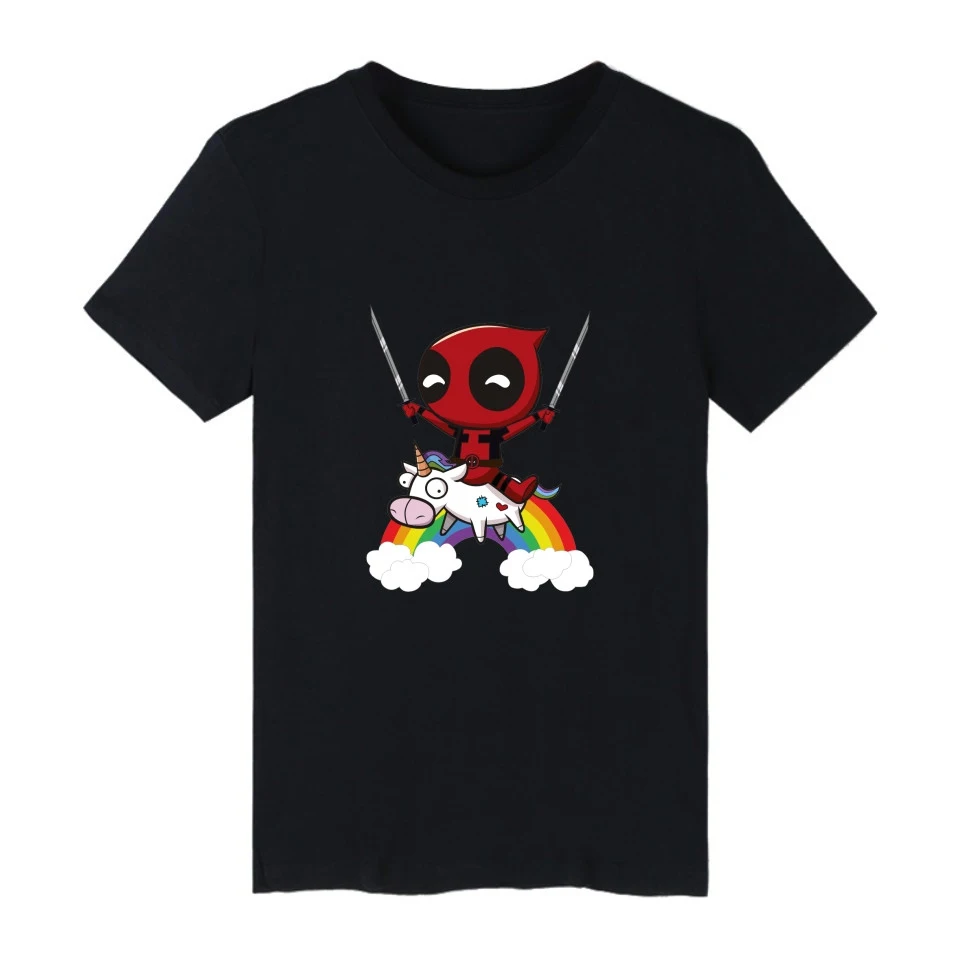 Cool Short Sleeve Men T Shirt Unicorn And Deadpool T Shirt Print Funny cool-short-sleeve-men-t-shirt-unicorn-and-deadpool-t-shirt-print-funny