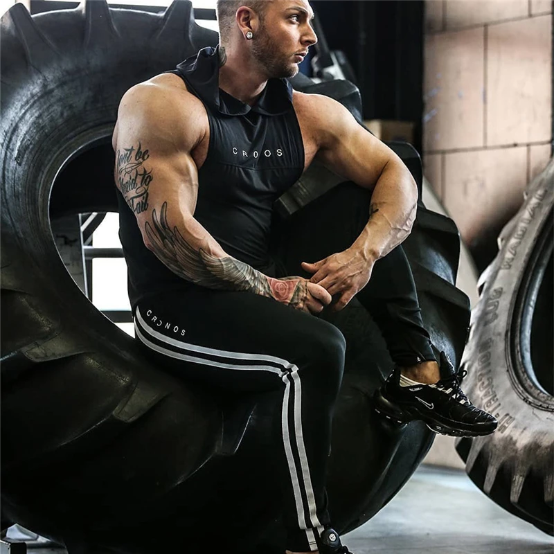 Men's Casual Fitness Joggers Pants Gyms Stretch Cotton Men Skinny Sweatpants Slim Workout Zipper ankle trousers men