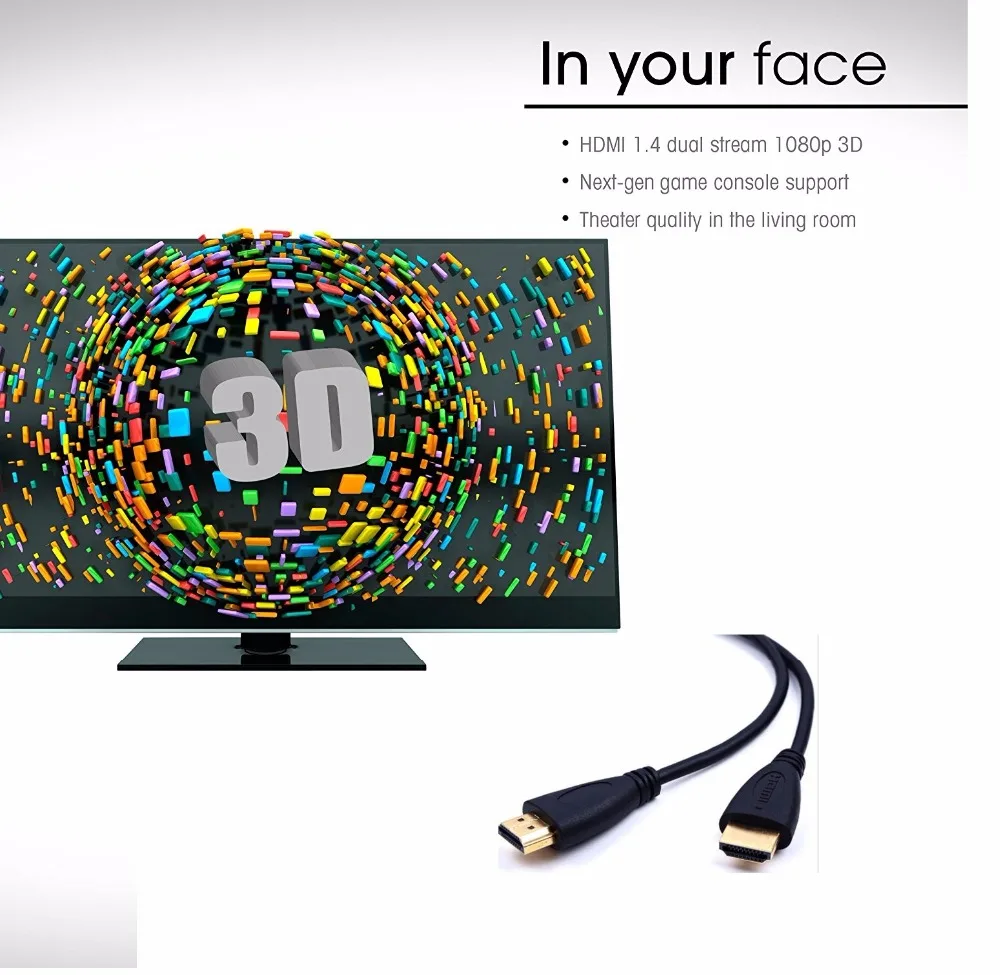 Кабель HDMI для видеосъемки 0 5 м 1 2 3 10 позолоченный кабель 1080P 3D HDTV разветвитель