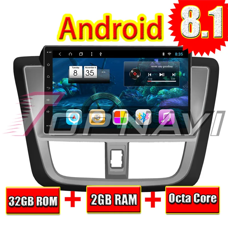 android car 2din gps For Toyota Vios 2017