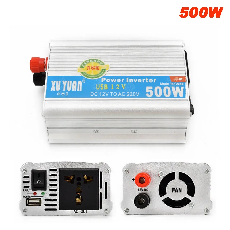 500W Car Power Inverter DC 12V / 24V To AC 220V Car Charger Converter 12 / 24 Volts To 220 Volts
