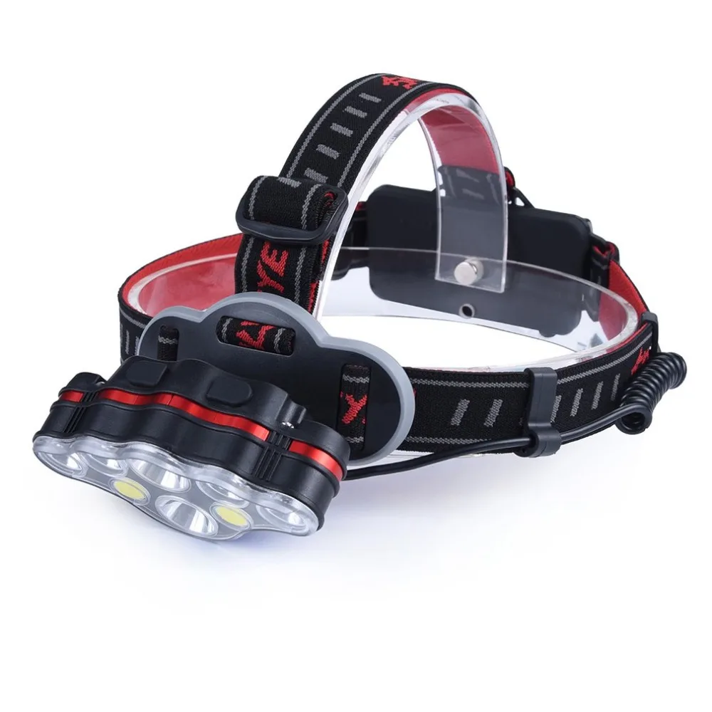 2T6 + 4XPE 2COB сильные фары 5led на голову дальнего действия с usb кабелем мощный Удобный