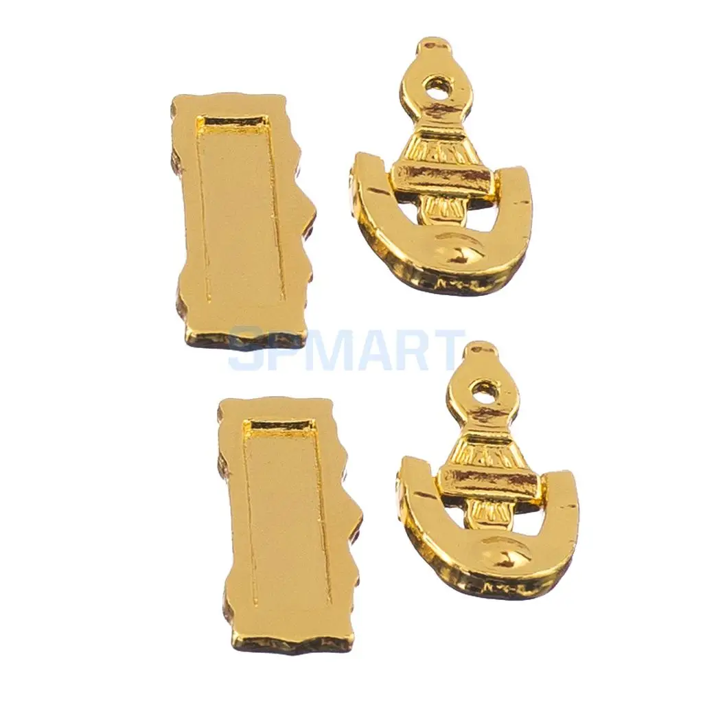 2 Pieces 1/12 Scale Dollhouse Miniature Fittings Door Knocker Mail Slot Letter Box