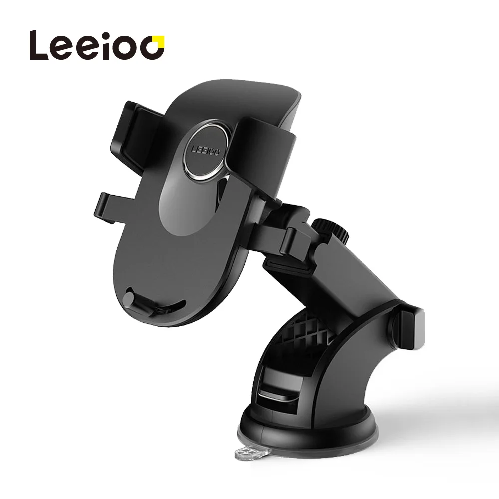 

LEEIOO Windshield Mount Car Phone Holder in Car For Samsung S9 S8 Plus 360 Rotation Car Holder For iPhone X Phone Stand Support