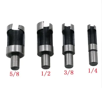 

4pcs/lot Wood Plug Cutting Knife Drill Woodworking Drill Barrel Type Log Tenon Drill
