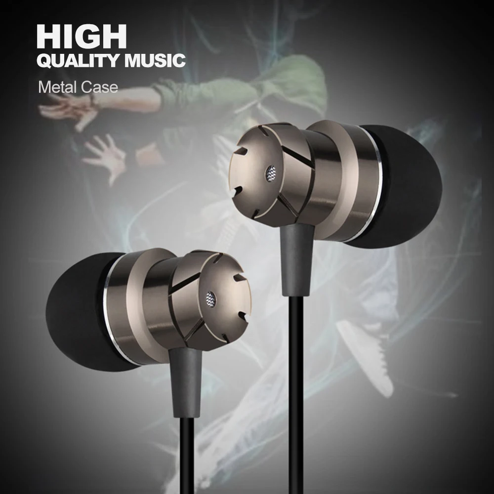 

Yukizoe Professional Metal earphone In Ear Wired Earphone 3.5mm Heavy Bass Sound Quality Music Sport For iPhone Xiaomi