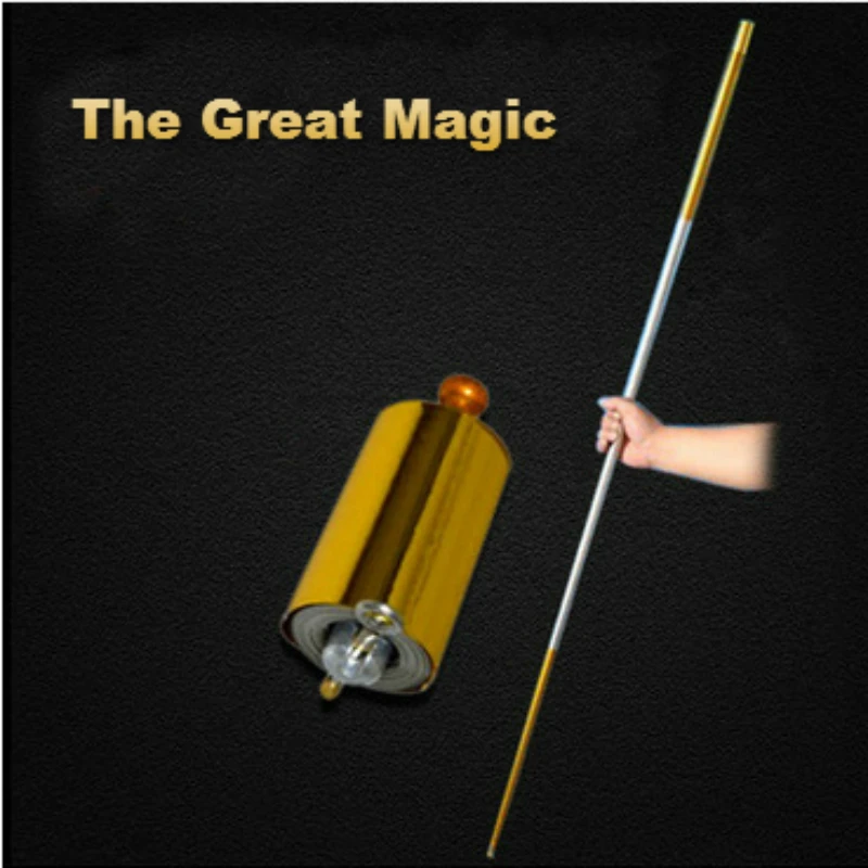 1pcs 110CM length golden Silver cudgel metal Appearing Cane magic