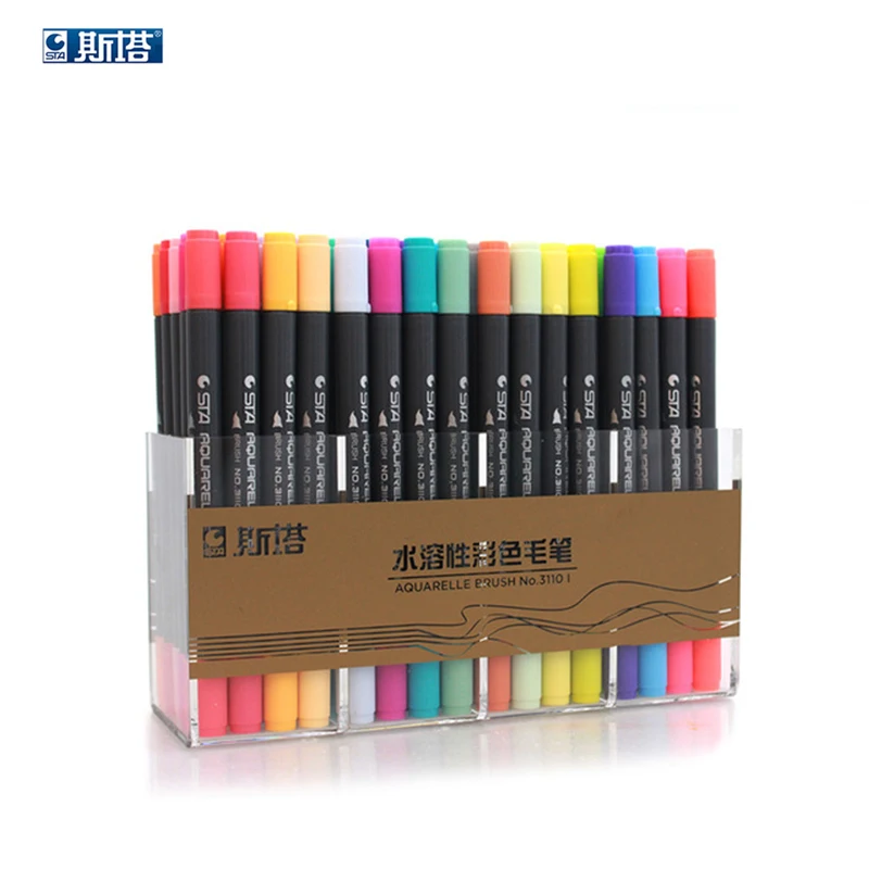 

STA 3110 80 Color Dual Head watercolor brush markers pen sketch drawing paint manga dessin feutre boligrafos art supplies
